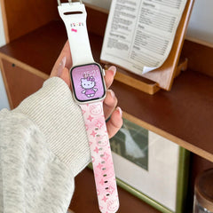 Cute Cartoon Cat Silicone Apple Watch Band
